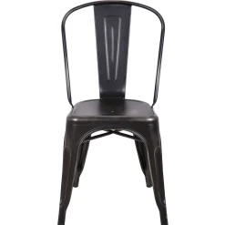 Honeybloom Idris Black Metal Dining Chair Good Quality