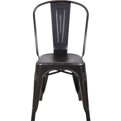 Honeybloom Idris Black Metal Dining Chair Good Quality