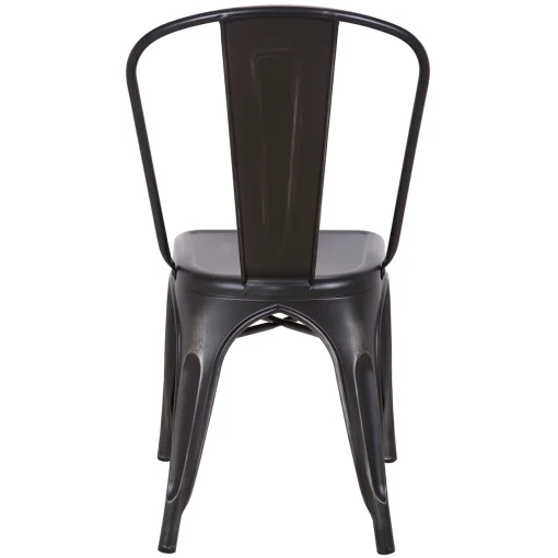Honeybloom Idris Black Metal Dining Chair Good Quality