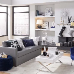 Laila Ali Harlowe Track Arm Sofa Grey Fashion