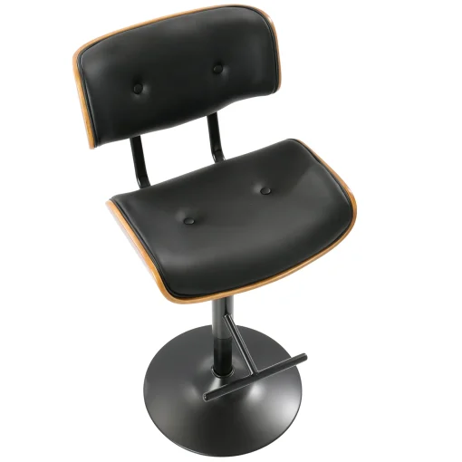 Lombardi Adjustable Faux Leather Barstool Kd Opening Sales