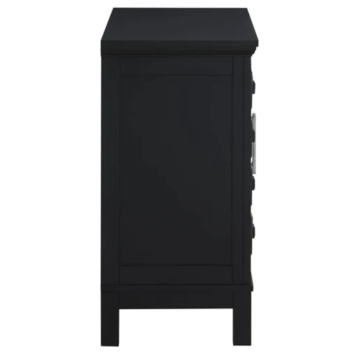 Sadie 2-Drawer Geometric Cabinet, Black Outlet