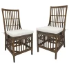 Set Of 2 Honeybloom Cade Brown Rattan Box Chair Outlet